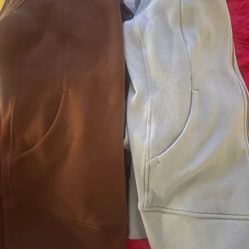 Up for sale 2 brand new with tags Lululemon Scuba full zip hoodies!